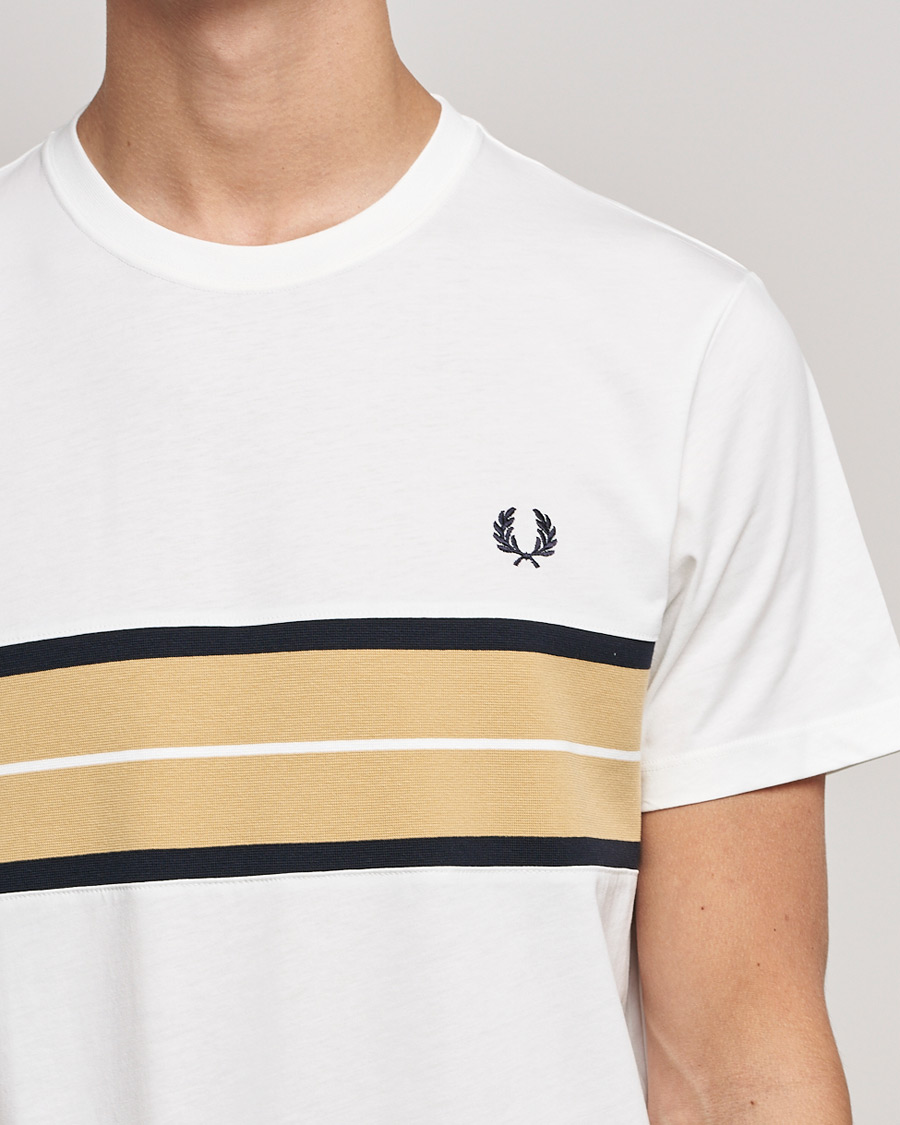 Heren | T-shirts | Fred Perry | Tram Line Pannel Tee Snow White