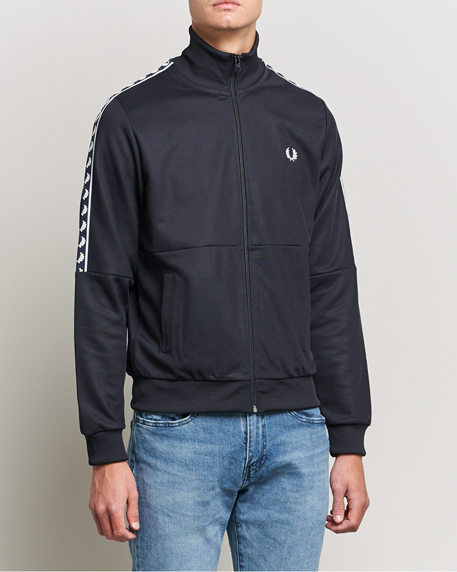 Heren | Truien | Fred Perry | Pannel Taped Track Jacket Navy