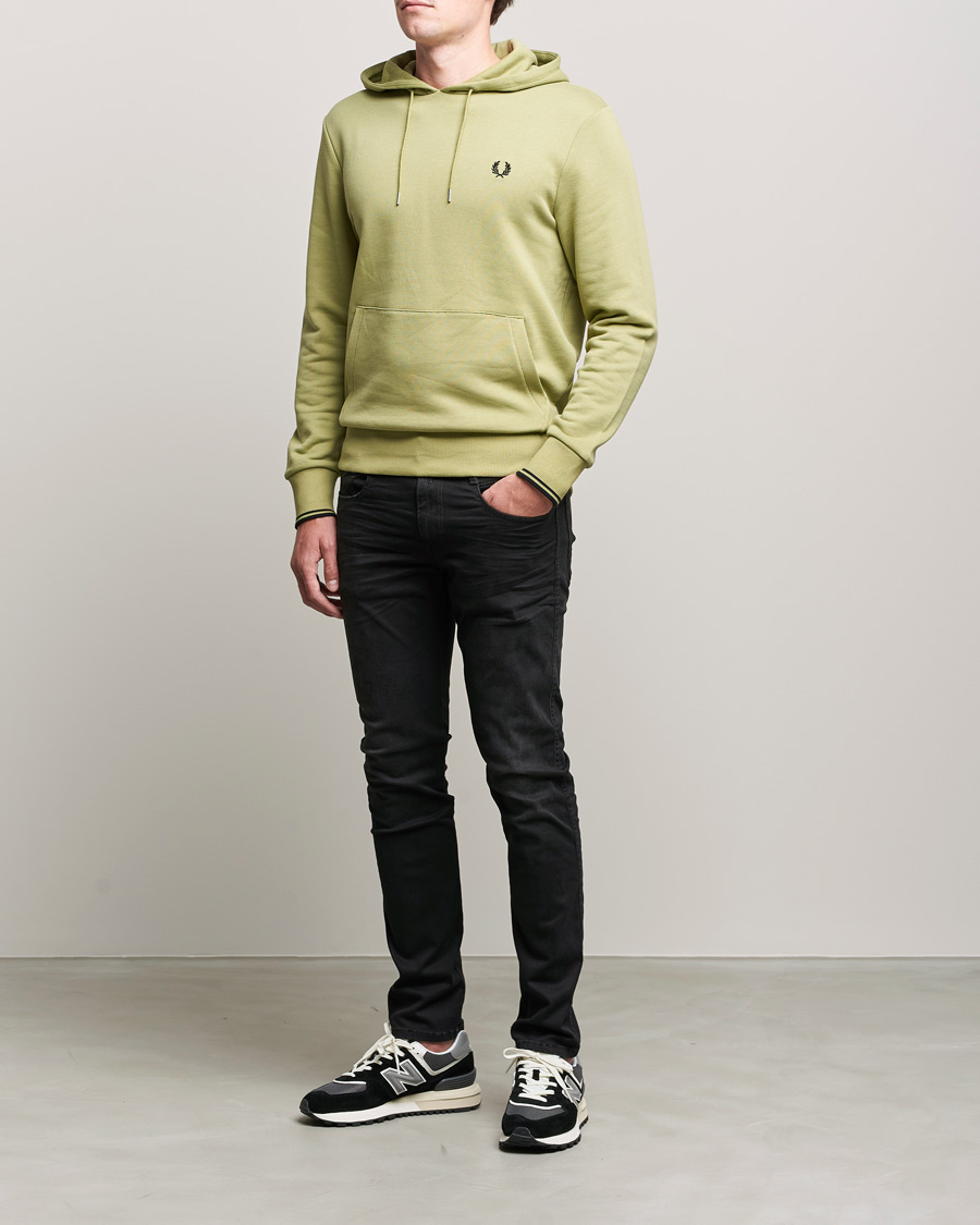 Heren | Truien | Fred Perry | Tipped Hooded Sweatshirt Sage Green 