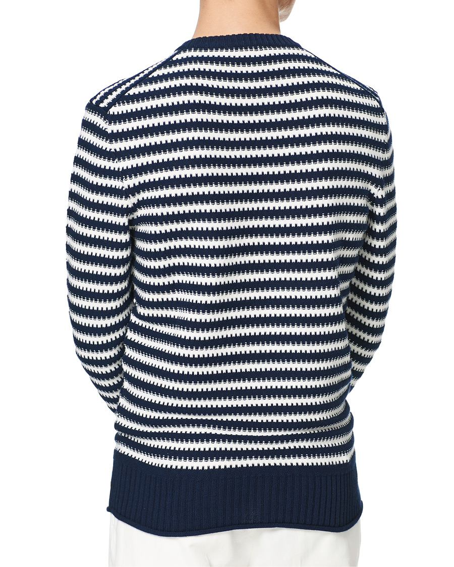 Heren | Truien | Orlebar Brown | Ned Classic Stripe Organic Cotton Jumper Navy/White Sand