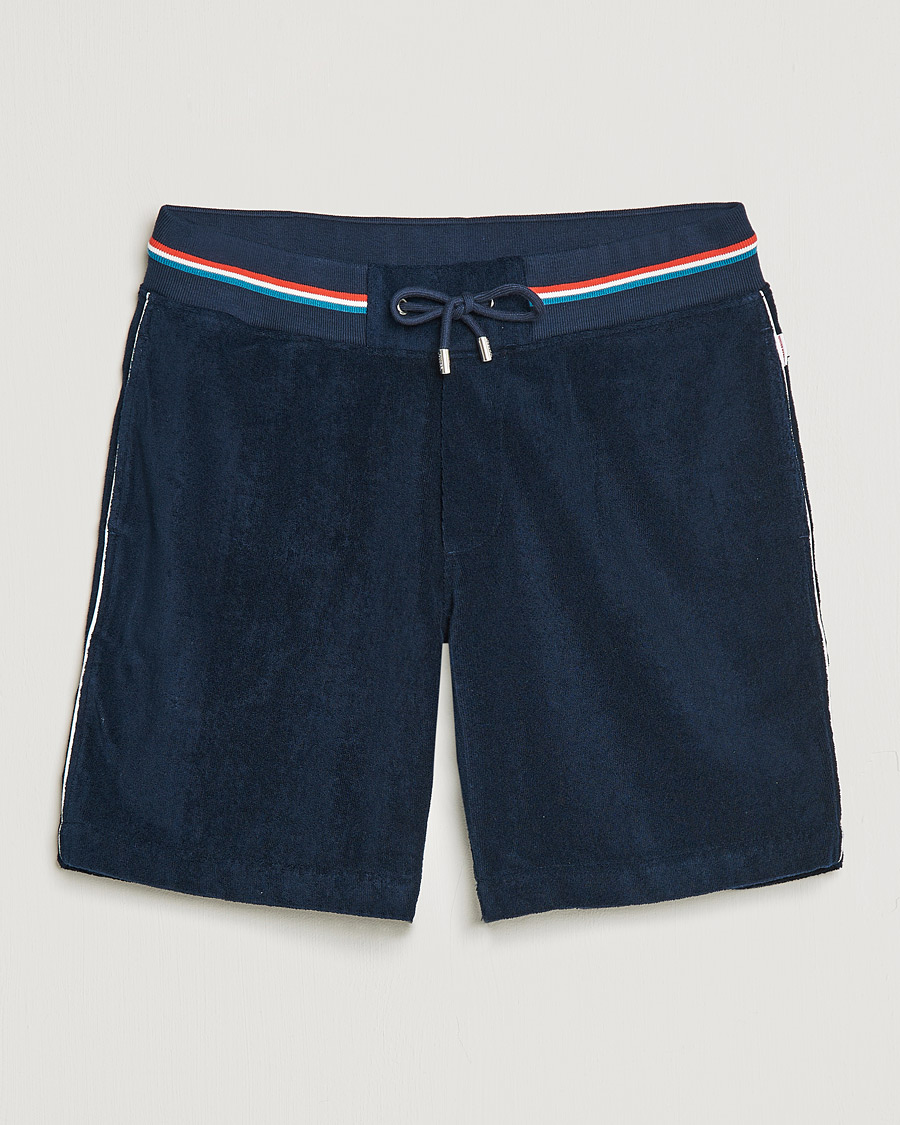 Heren | Korte broek | Orlebar Brown | Afador OB Stripe Towelling Shorts Navy