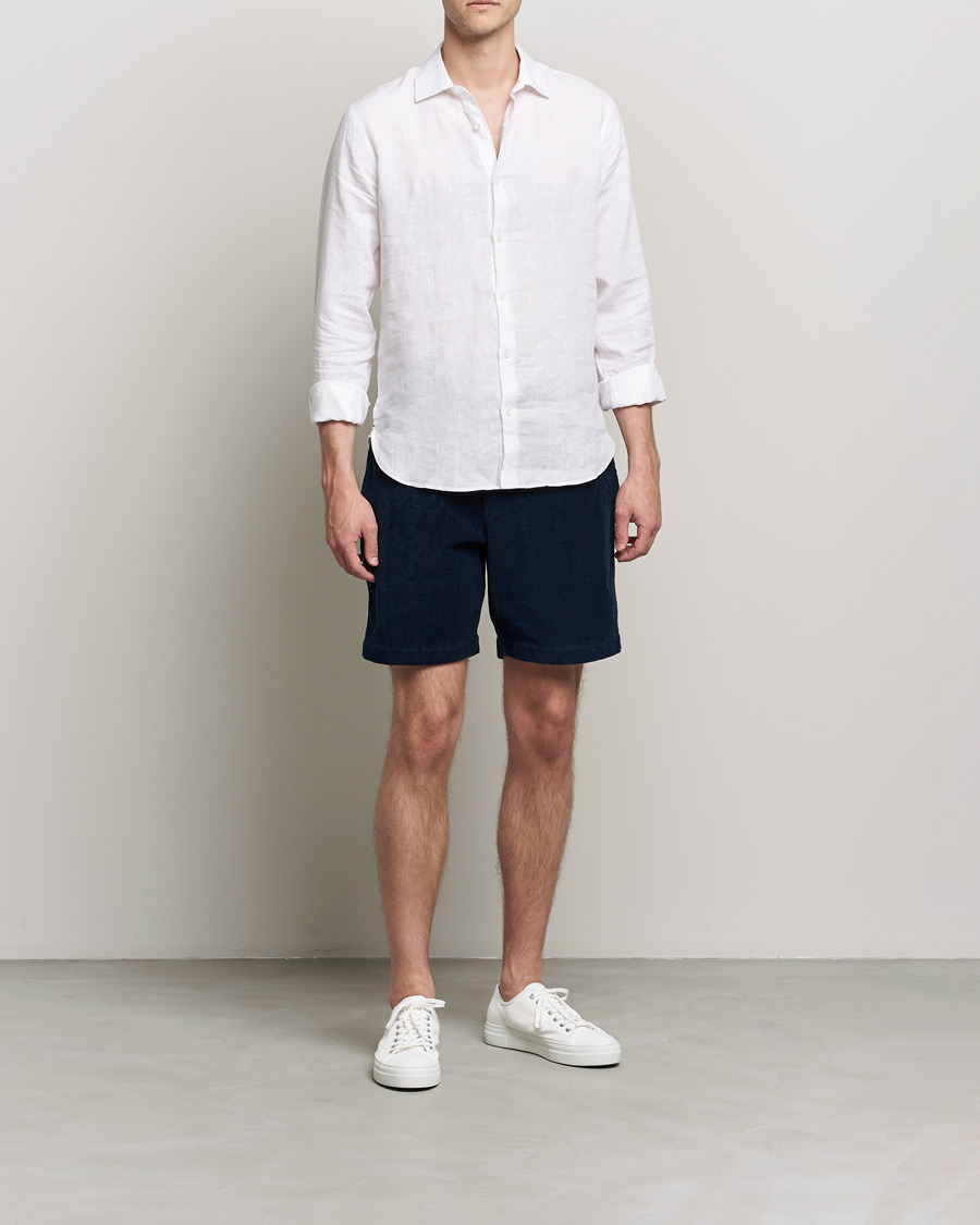 Heren | Korte broek | Orlebar Brown | Afador OB Stripe Towelling Shorts Navy
