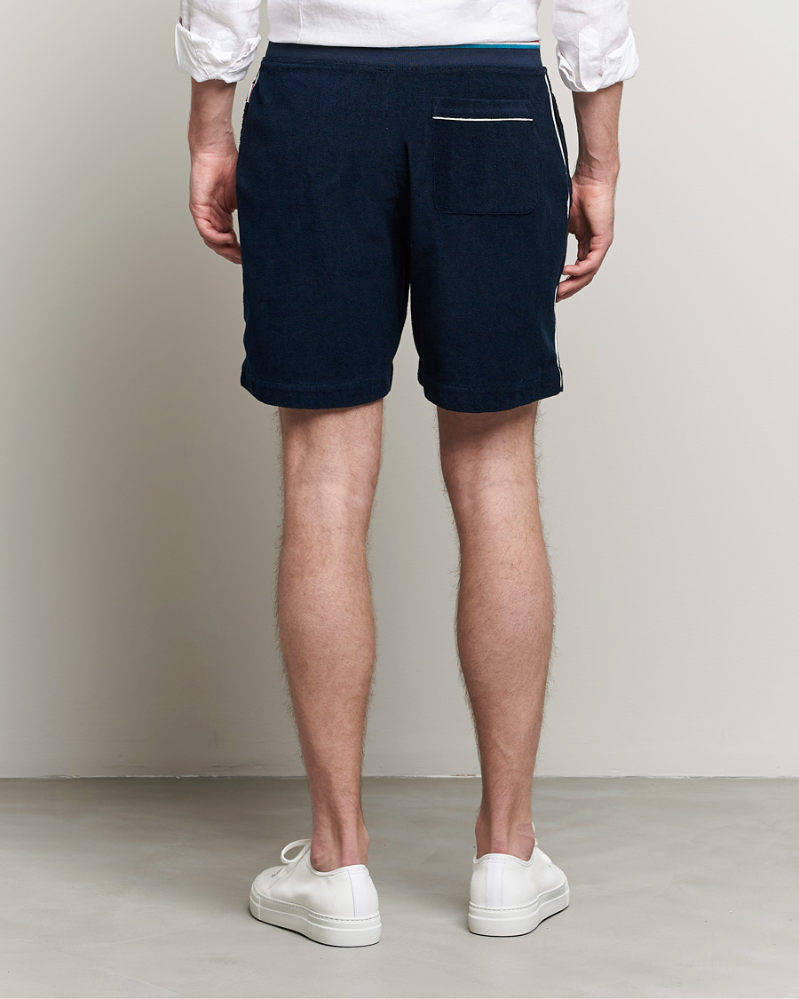 Heren | Korte broek | Orlebar Brown | Afador OB Stripe Towelling Shorts Navy