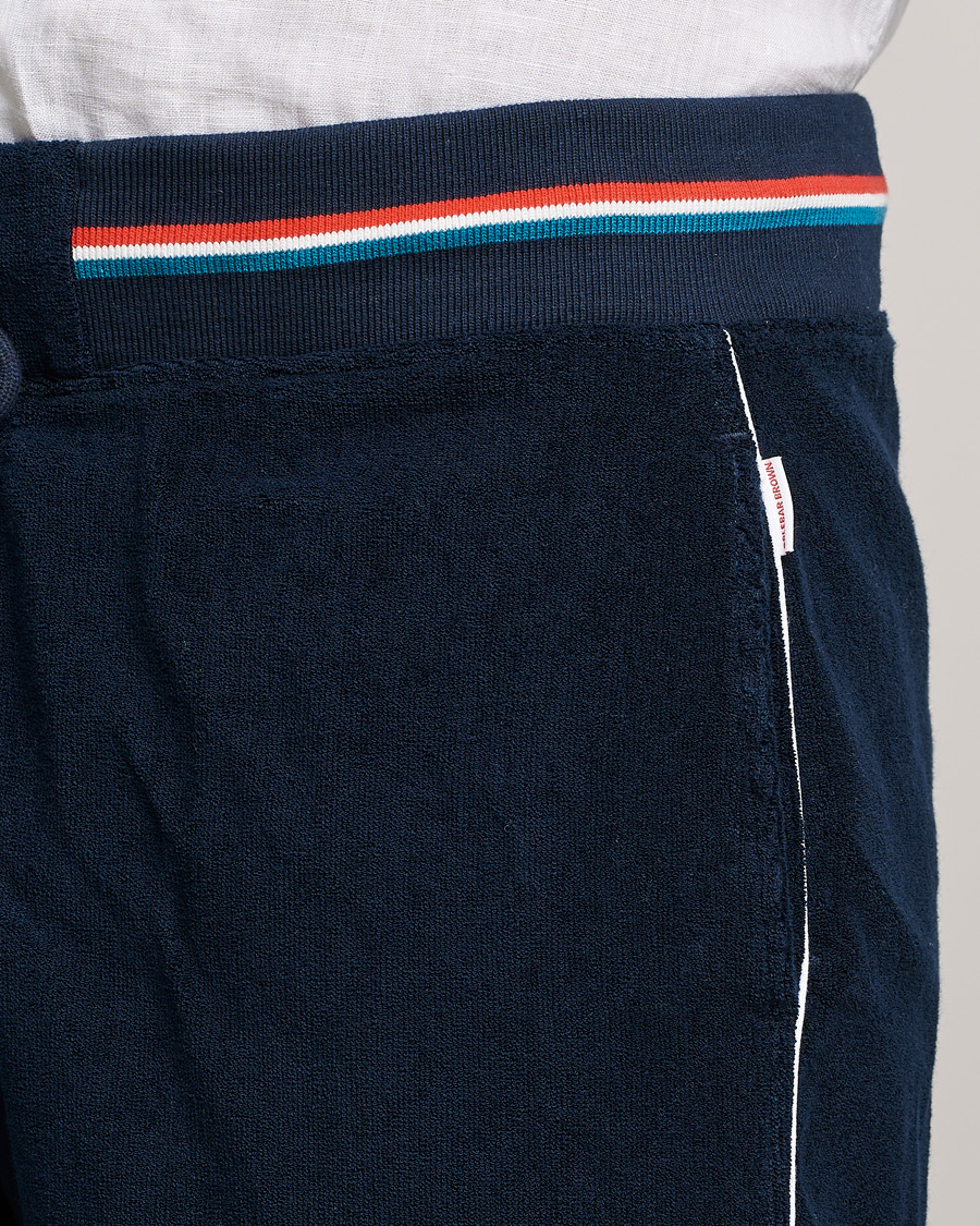 Heren | Korte broek | Orlebar Brown | Afador OB Stripe Towelling Shorts Navy