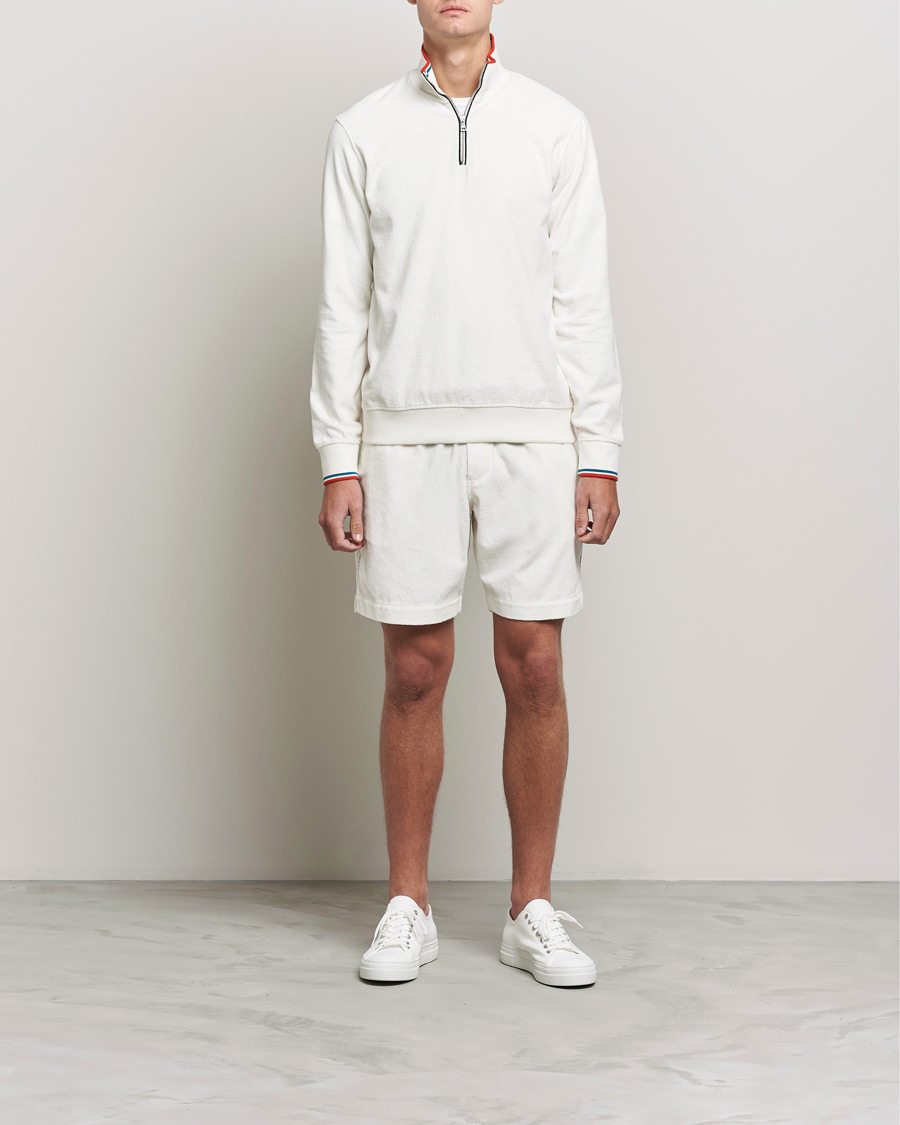 Heren | Korte broek | Orlebar Brown | Afador OB Stripe Towelling Shorts White Sand