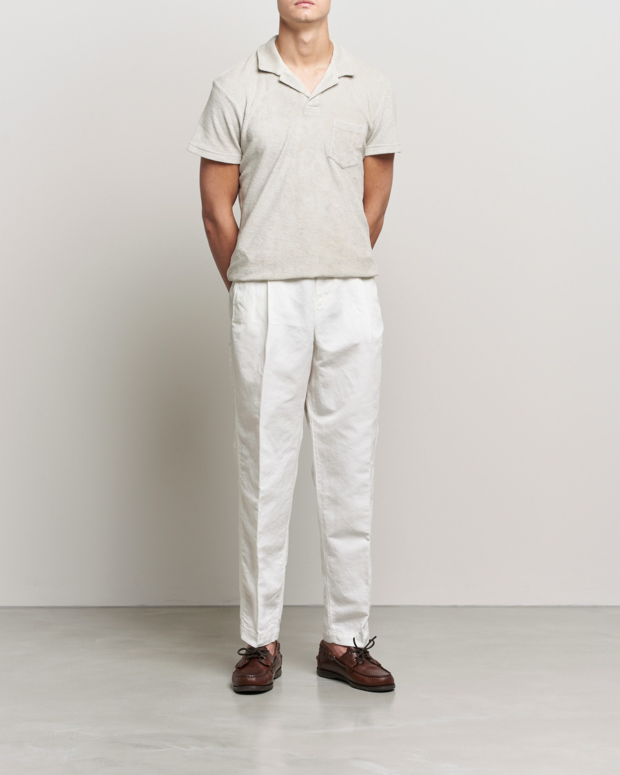 Heren | Broeken | Orlebar Brown | Dunmore Linen/Cotton Trousers White Sand