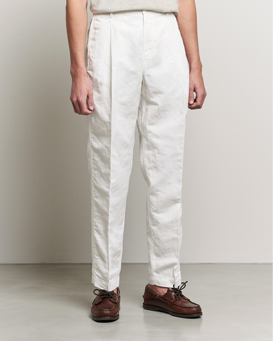 Heren | Broeken | Orlebar Brown | Dunmore Linen/Cotton Trousers White Sand
