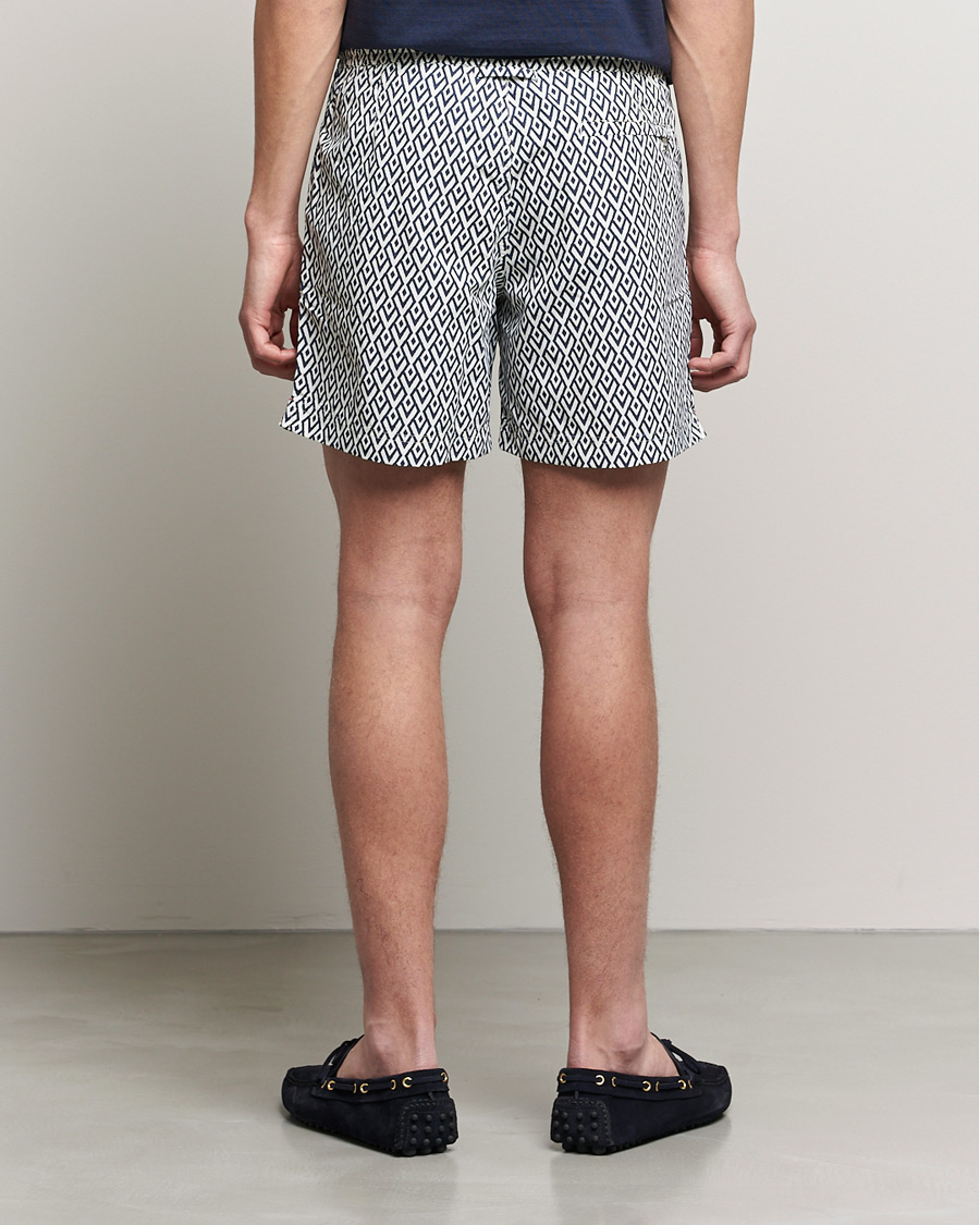 Heren | Zwembroek | Orlebar Brown | Standard Cano Printed Swimshorts Navy/Cloud