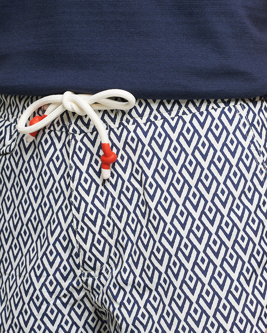 Heren | Zwembroek | Orlebar Brown | Standard Cano Printed Swimshorts Navy/Cloud