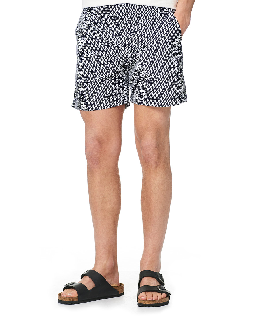 Heren | Zwembroek | Orlebar Brown | Bulldog Alado Printed Swimshorts Night Iris/White