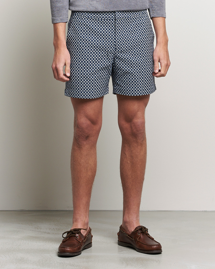 Heren | Zwembroek | Orlebar Brown | Bulldog Seglas Jacquard Swimshorts Night Iris/Cloud