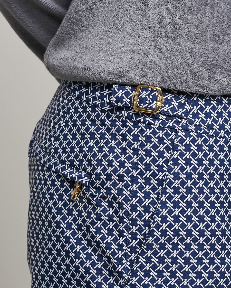 Heren | Zwembroek | Orlebar Brown | Bulldog Seglas Jacquard Swimshorts Night Iris/Cloud