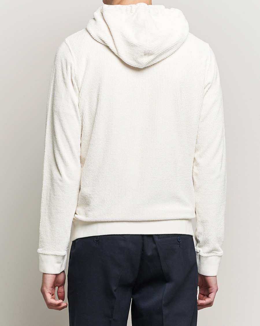 Heren | Truien | Orlebar Brown | Matthers DN Towelling Racked Zip Hood White Sand