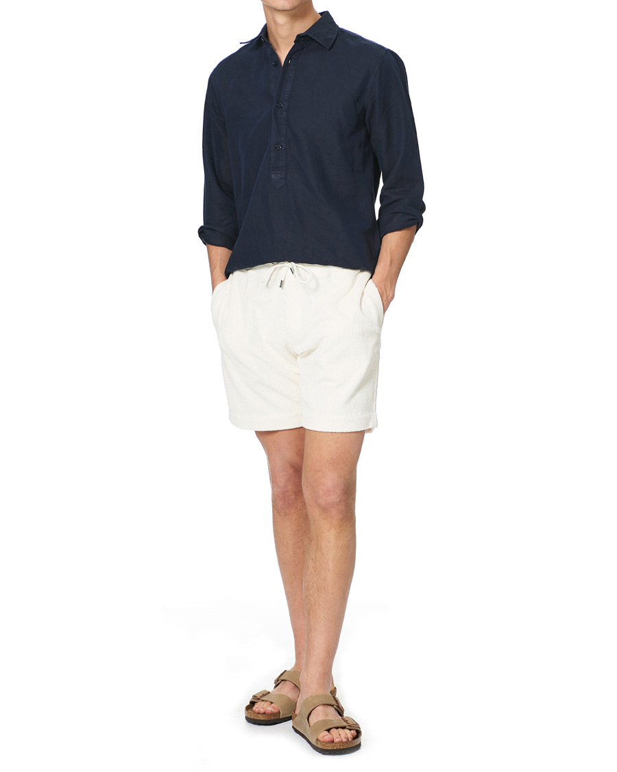 Heren | Korte broek | Orlebar Brown | Afador DN Towelling Racked Shorts White Sand