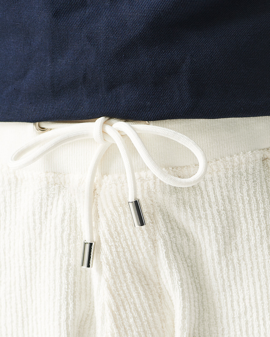 Heren | Korte broek | Orlebar Brown | Afador DN Towelling Racked Shorts White Sand