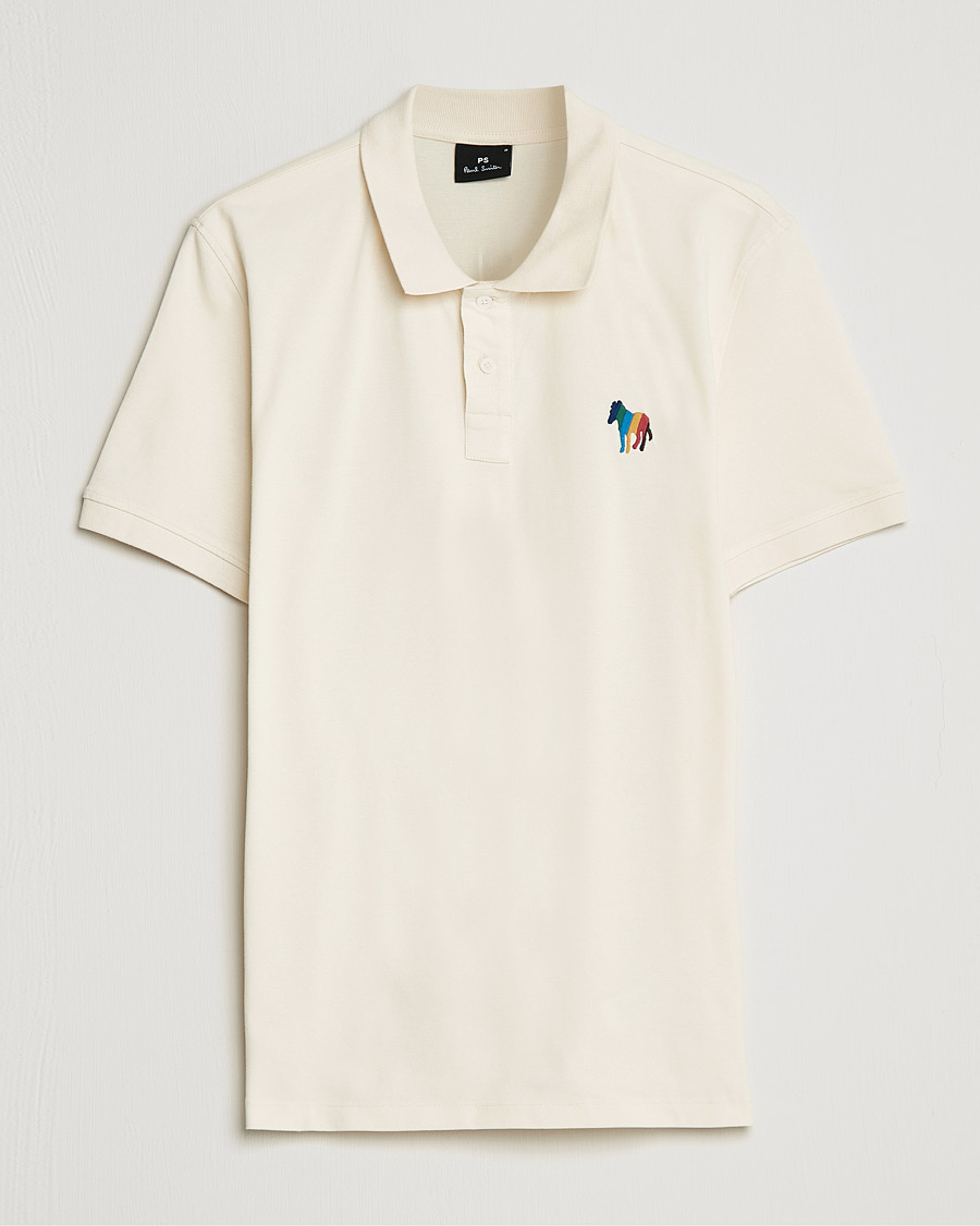 Heren | Polo's | PS Paul Smith | Regular Fit Zebra Polo Off White