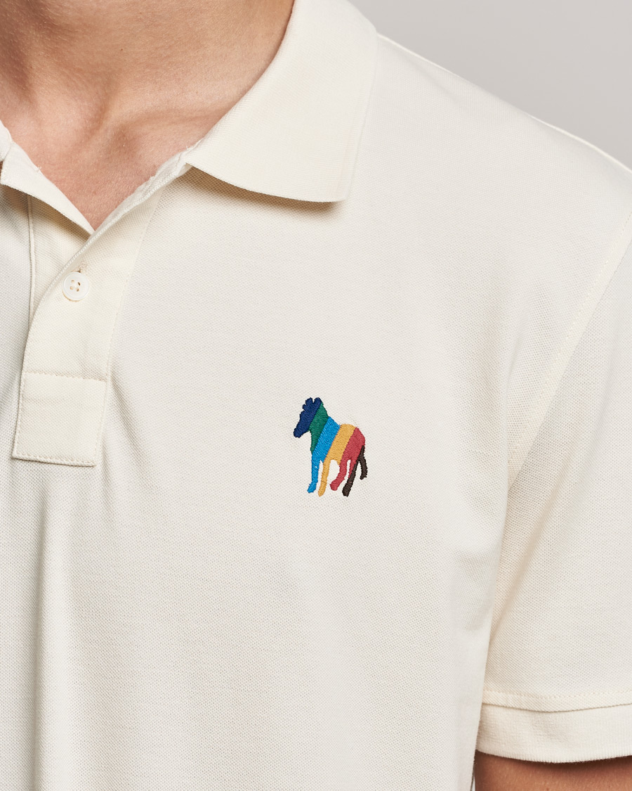 Heren | Polo's | PS Paul Smith | Regular Fit Zebra Polo Off White