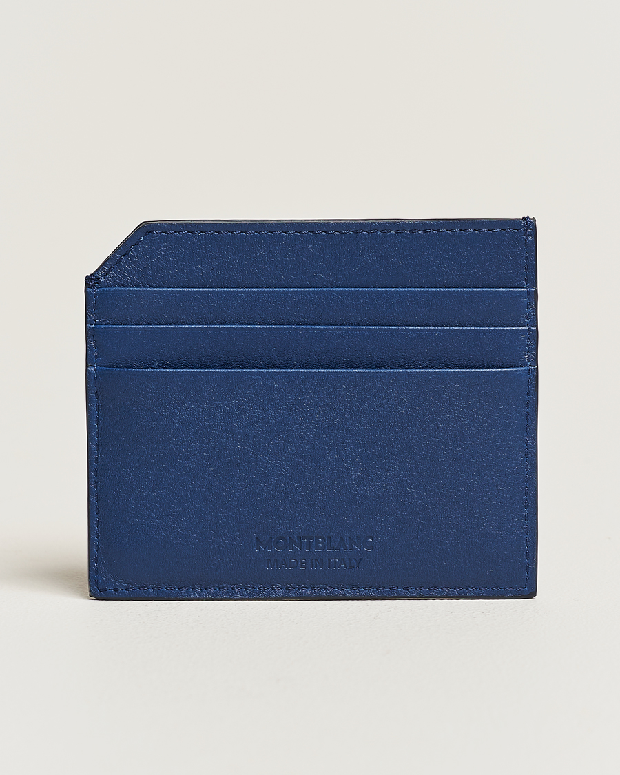 Men | Accessories | Montblanc | Meisterstück Selection Soft Card Holder 6cc Cobalt Blue