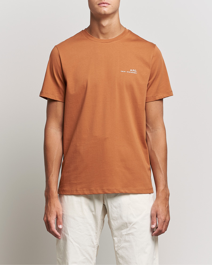 Heren | T-shirts | A.P.C. | Item Short Sleeve T-Shirt Terracotta