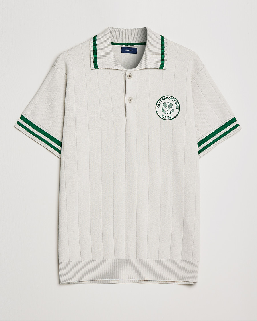 Heren | Polo's | GANT | Raquet Club Knitted Polo Creme