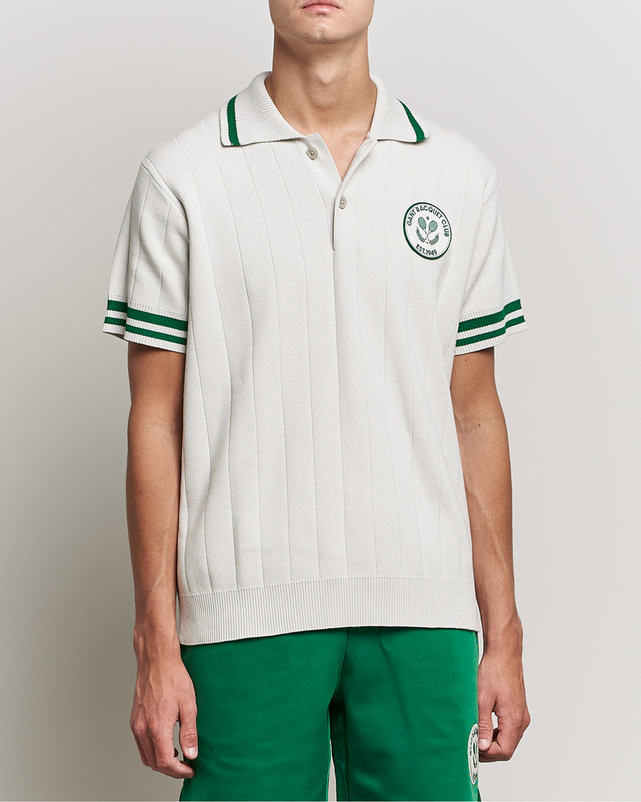 Heren | Polo's | GANT | Raquet Club Knitted Polo Creme