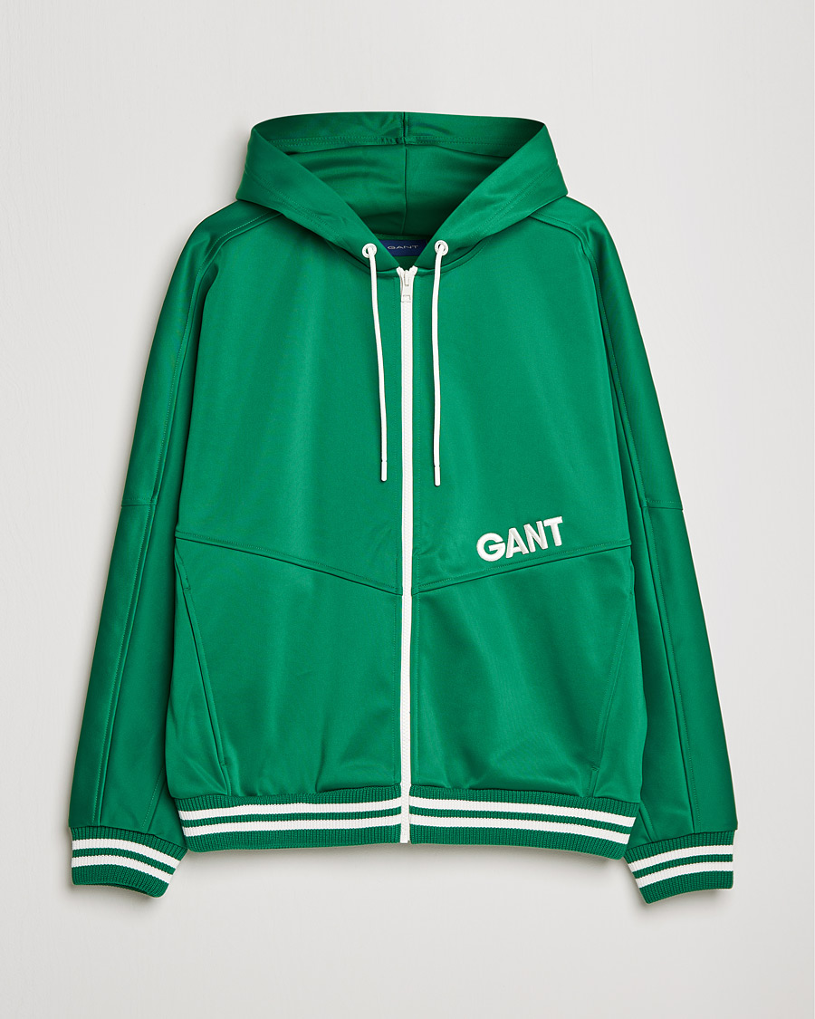 Heren | Truien | GANT | Raquet Club Full-Zip Hoodie Lavish Green