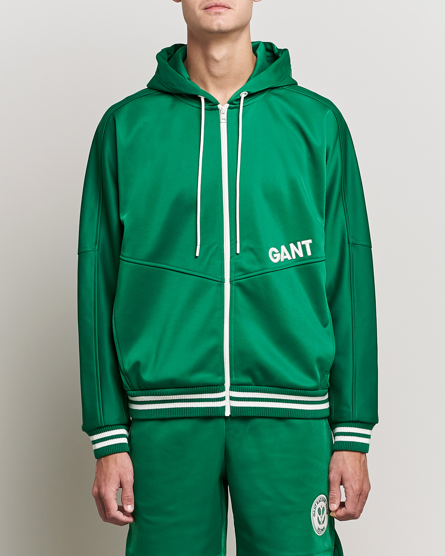 Heren | Truien | GANT | Raquet Club Full-Zip Hoodie Lavish Green
