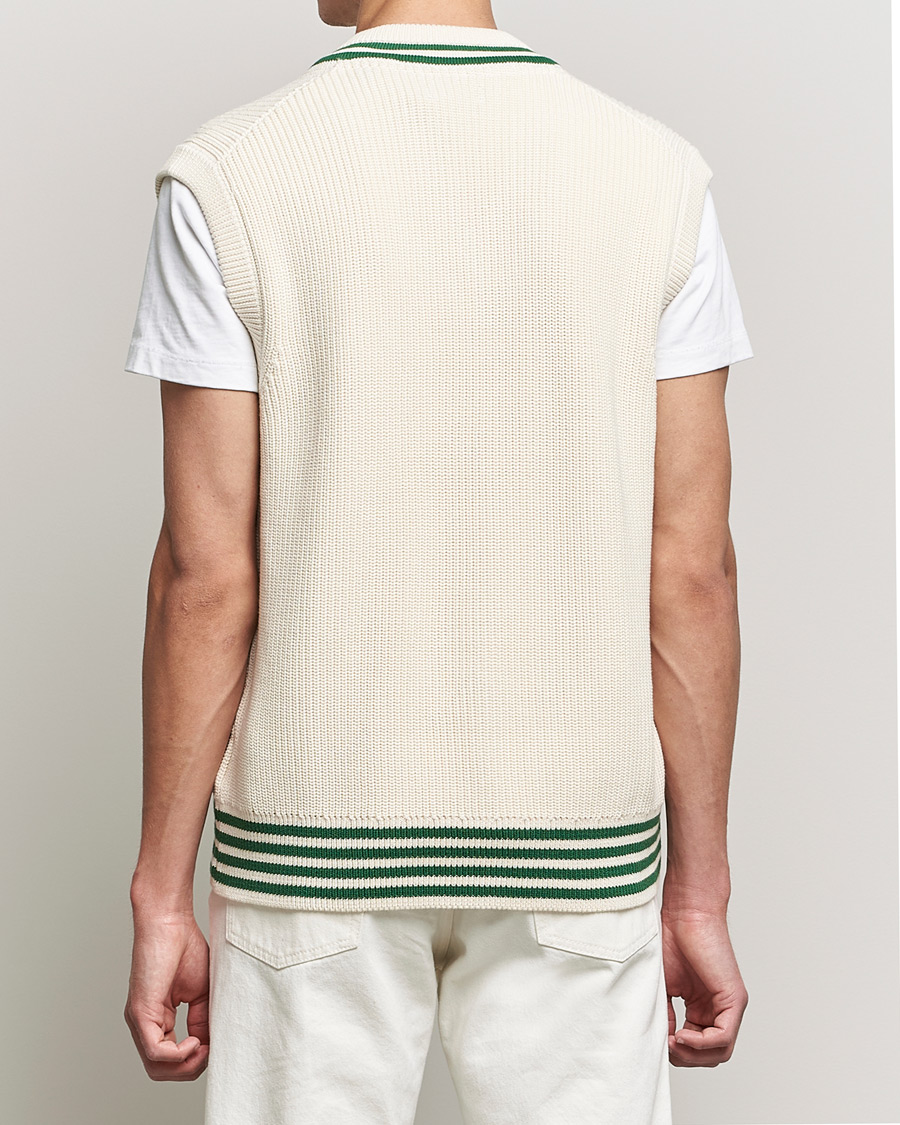 Heren | Truien | GANT | Ribbed Cricket Knitted Slipover Creme