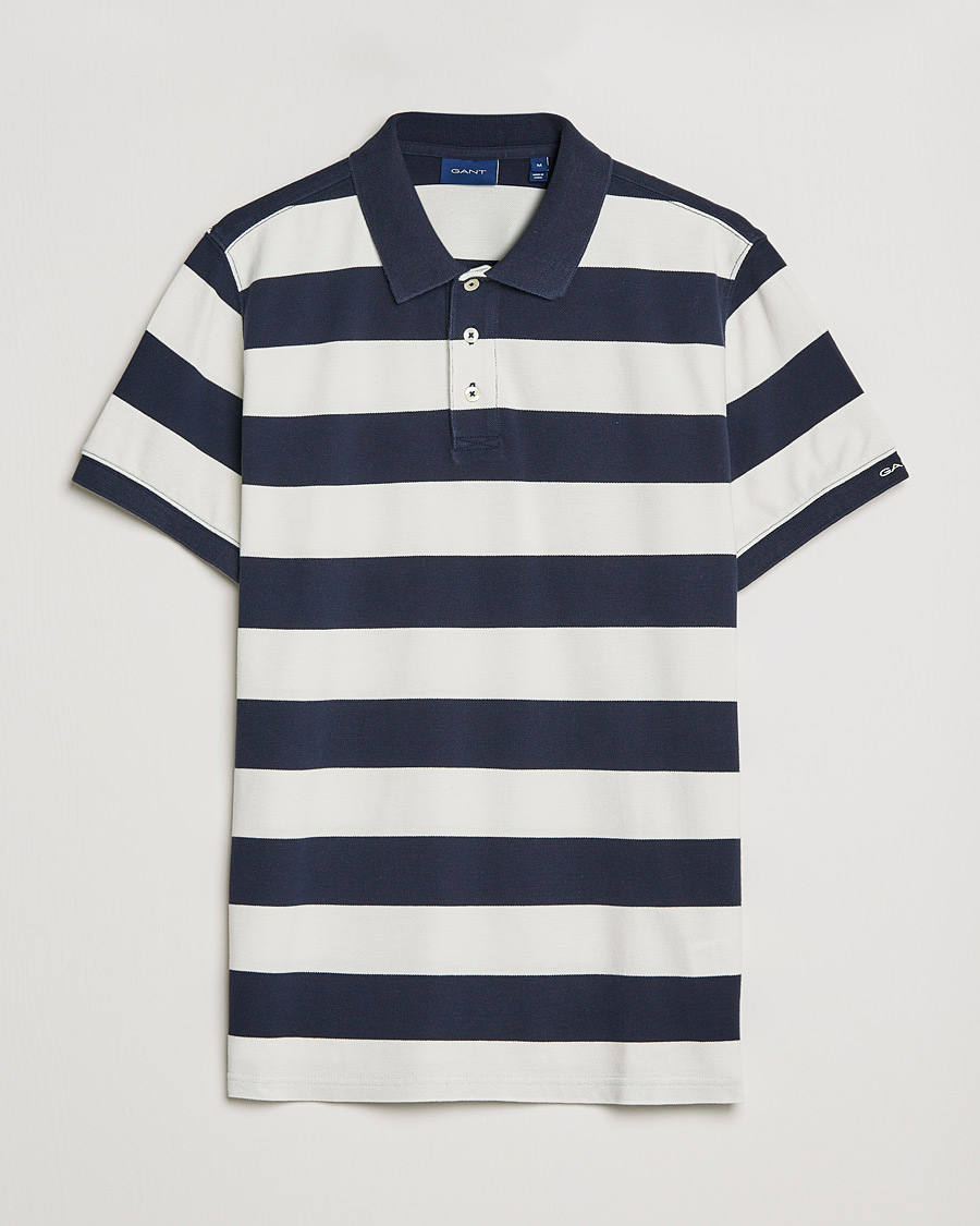 Heren | Polo's | GANT | Barstriped Polo Navy/White