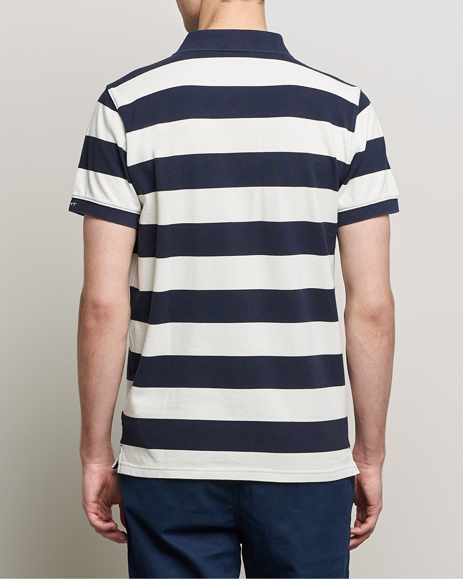 Heren | Polo's | GANT | Barstriped Polo Navy/White