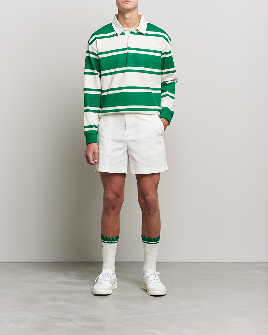 Heren | Truien | GANT | Barstriped Heavy Rugger Green/White