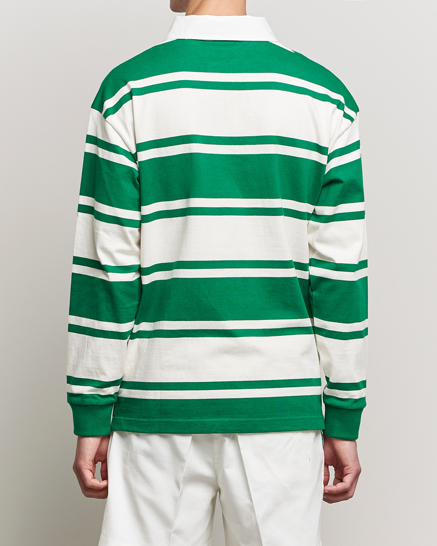 Heren | Truien | GANT | Barstriped Heavy Rugger Green/White