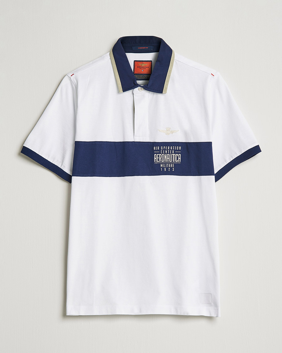 Heren | Polo's | Aeronautica Militare | Short Sleeve Polo Off White
