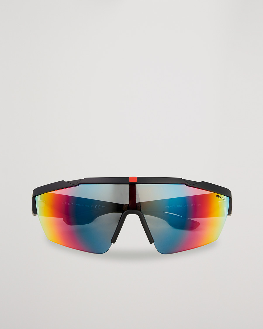 Heren | Zonnebrillen | Prada Linea Rossa | 0PS 03XS Sunglasses Blue/Red Mirror Lens