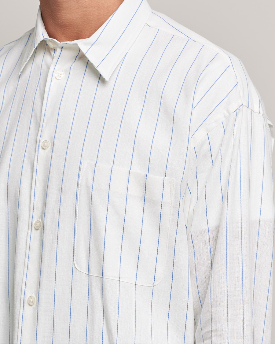 Heren | Overhemden | Samsøe Samsøe | Samsøe & Samsøe Luan Linen Cotton Shirt Antiqua Stripe