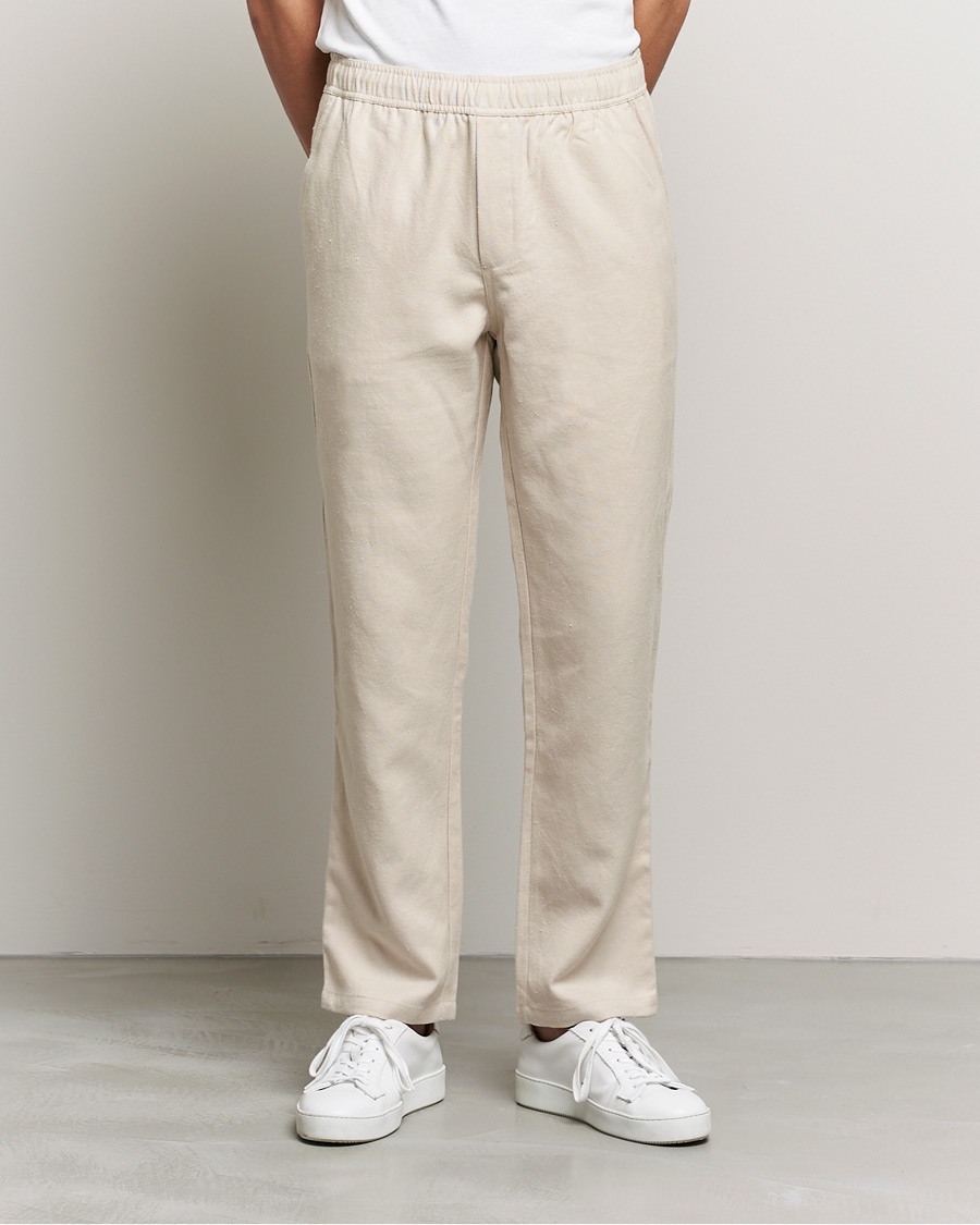 Heren | Broeken | Samsøe Samsøe | Samsøe & Samsøe Jabaria Organic Cotton Trousers Oatmeal