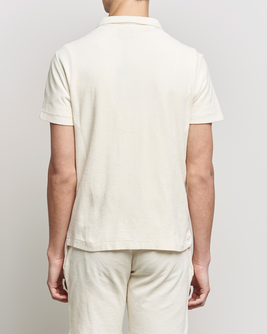 Heren | Polo's | Oscar Jacobson | Alwin Terry Short Sleeve Safari Polo Creme