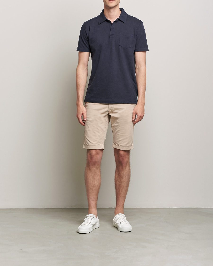Heren | Korte broek | Oscar Jacobson | Declan Cotton Shorts Washed Sand