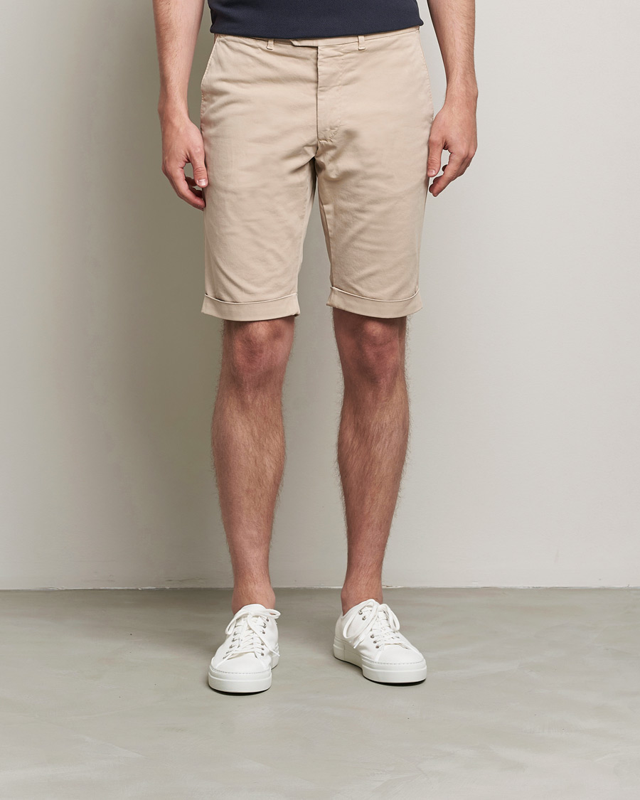 Heren | Korte broek | Oscar Jacobson | Declan Cotton Shorts Washed Sand