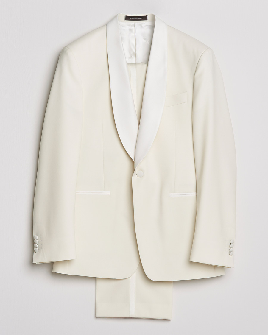 Heren | Pakken | Oscar Jacobson | Figaro Light Wool Tuxedo Creme