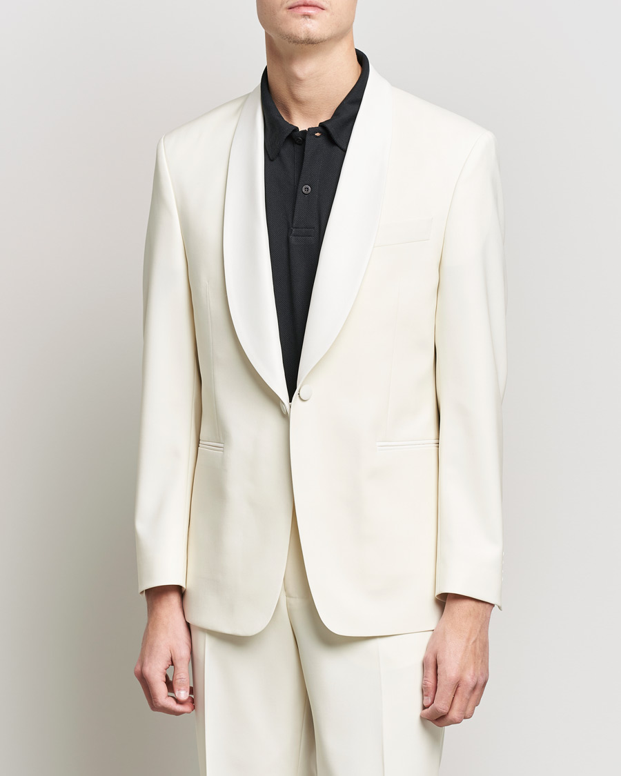 Heren | Pakken | Oscar Jacobson | Figaro Light Wool Tuxedo Creme