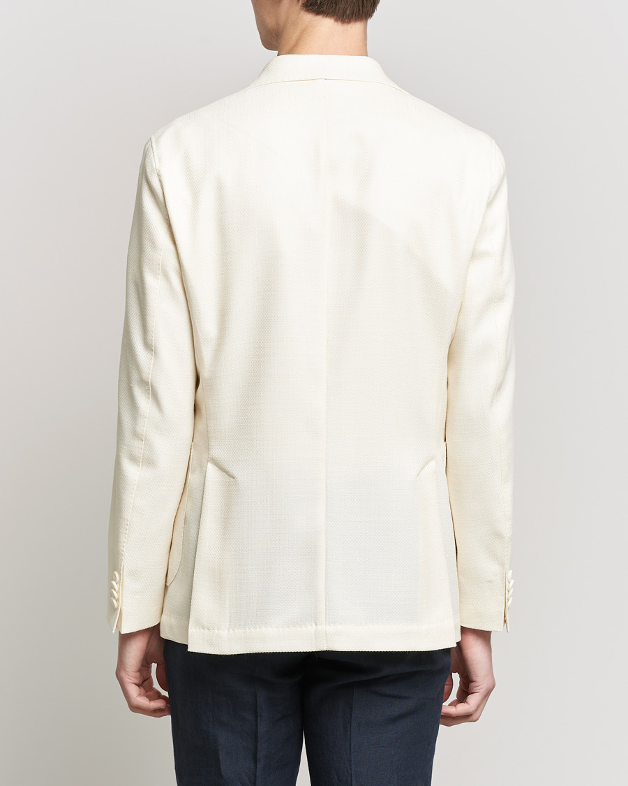 Heren | Blazers | Oscar Jacobson | Ferry Merino/Silk Patch Pocket Blazer Creme