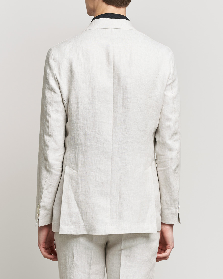 Heren | Blazers | Oscar Jacobson | Ferry Soft Patch Pocket Linen Blazer Creme