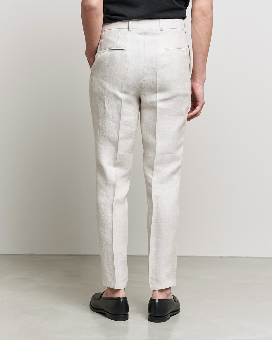 Heren | Broeken | Oscar Jacobson | Delon Linen Trousers Creme