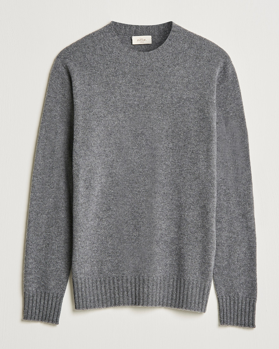 Heren | Truien | Altea | Wool/Cashmere Crew Neck Sweater Heather Grey