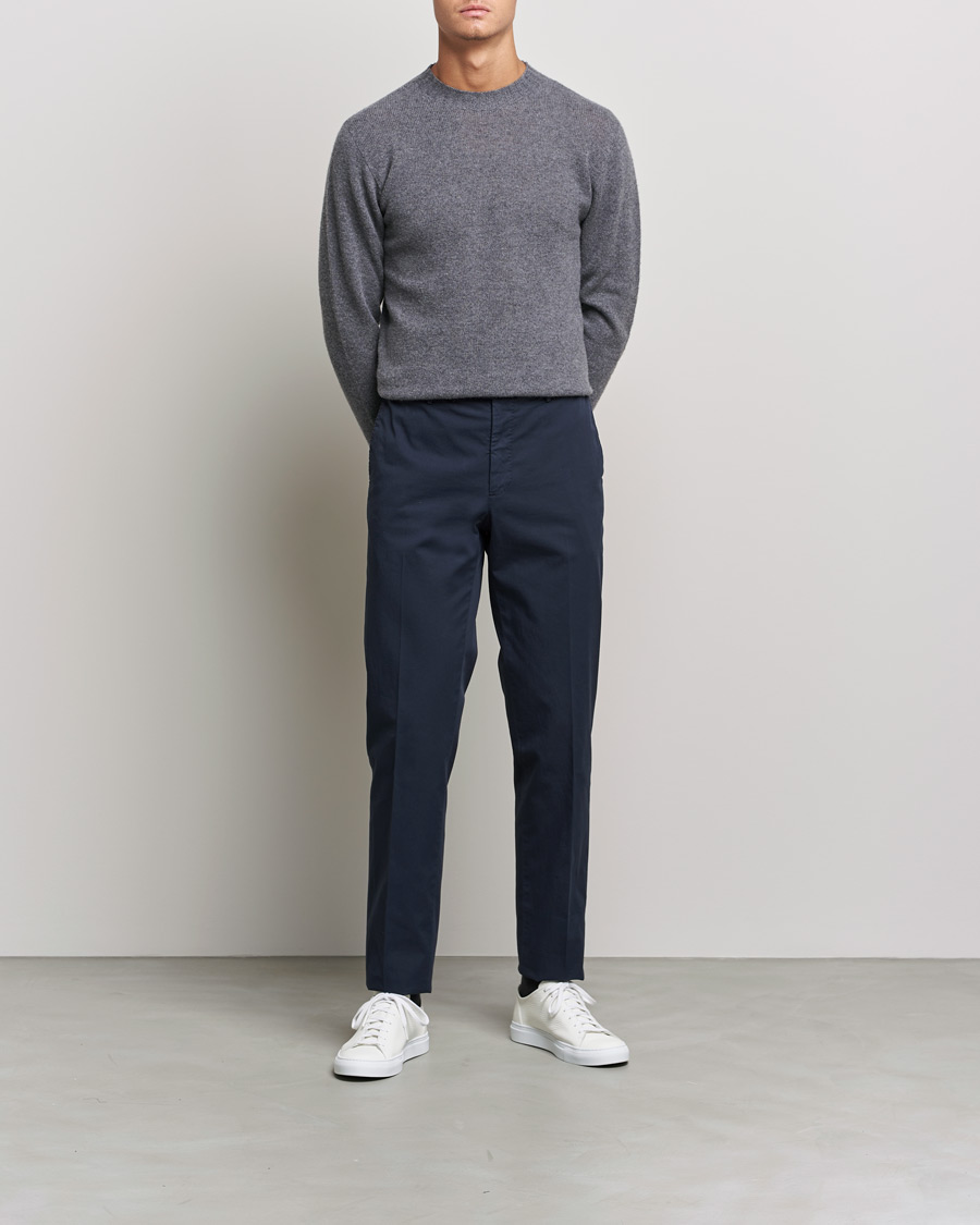 Heren | Truien | Altea | Wool/Cashmere Crew Neck Sweater Heather Grey