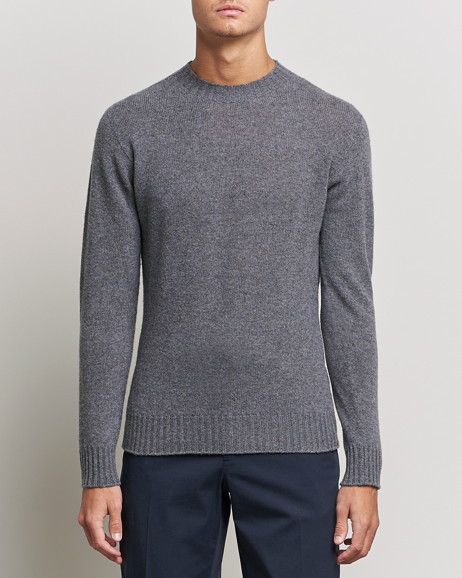 Heren | Truien | Altea | Wool/Cashmere Crew Neck Sweater Heather Grey