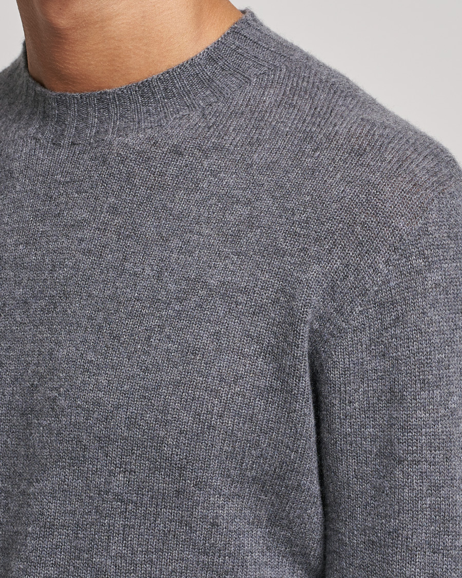 Heren | Truien | Altea | Wool/Cashmere Crew Neck Sweater Heather Grey