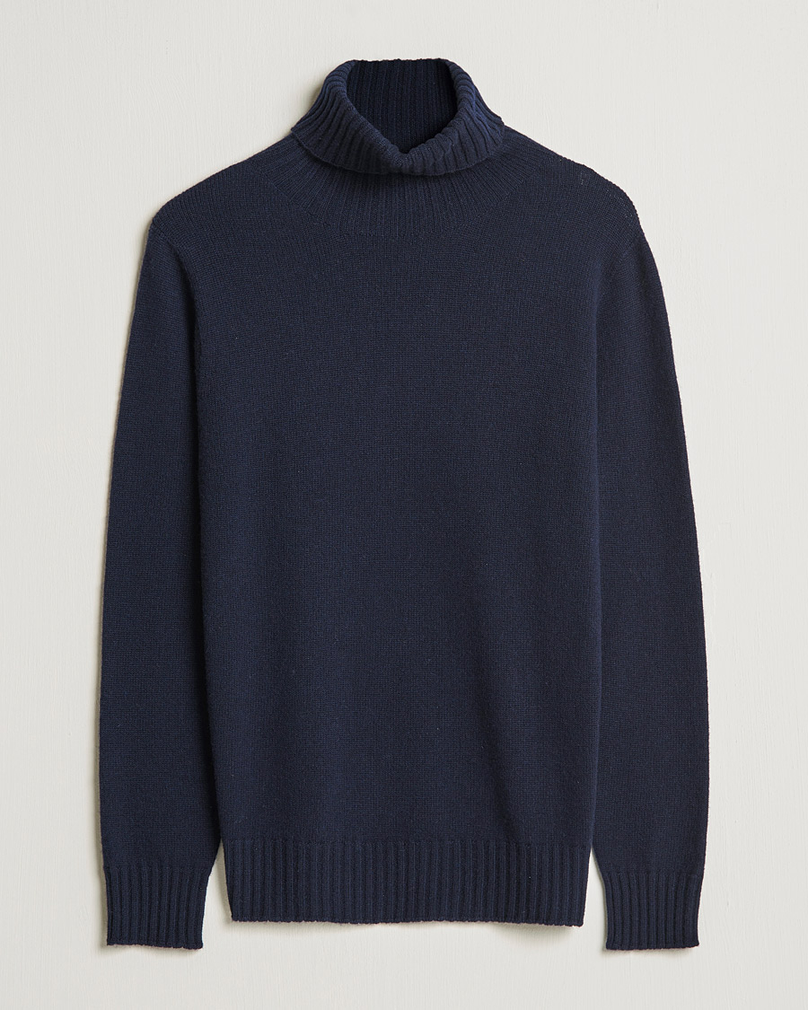Heren | Truien | Altea | Wool/Cashmere Turtleneck Sweater Navy