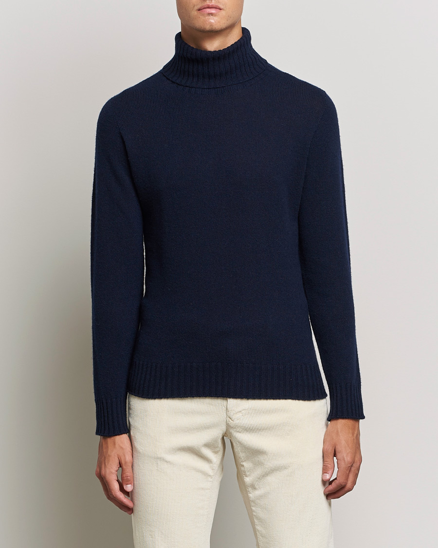 Heren | Truien | Altea | Wool/Cashmere Turtleneck Sweater Navy